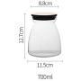 Yl Ly Glass Sealed Cans With Lid Honey Jar Storage Glass Bottle Four Square Trapezoidal Small Storage Tank Food Cans Trapezoid 700Ml