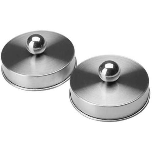 CHICTRY 2Pcs Mason Jar Apothecary Jar Lids Rustproof Stainless Steel Apothecary Storage Lids Covers for Regular Mouth Mason Jars Silver One Size