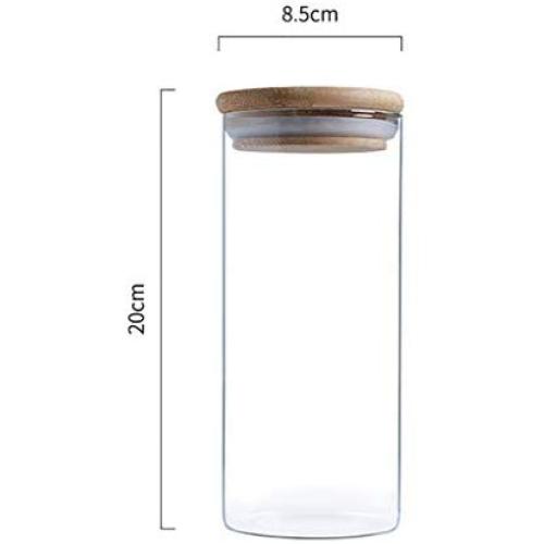 Sealed jar glass Moisture proof kitchen Storage bottle Storage tank Grain can Food storage tank Multiple sizes (Size : 8.5cm20cm)