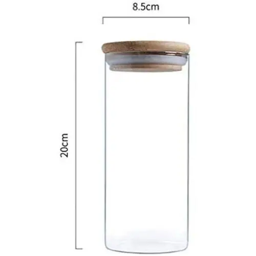 Bouteille de stockage en verre étanche pour cuisine, réservoir de stockage de grains, conserve alimentaire, plusieurs tailles (Taille : 8.5cm x 20cm) Bouteille de stockage en verre étanche pour cuisine, réservoir de stockage de grains, conserve alimentaire, plusieurs tailles (Taille : 8.5cm x 20cm)