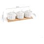 Mini Spice Jars Household ceramic seasoning jar Japanese seasoning box three-piece suit kitchen supplies