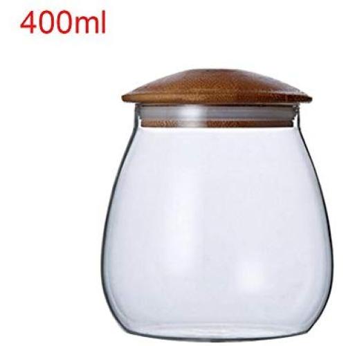 Funarrow Glass Airtight Canisters for the Kitchen - Mushroom Shape Good Sealing, Dustproof and Moisture Proof, Beans, Dried Fruits,Miscellaneous Grains Storage Container