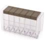 Storage Box Kitchen Seasoning Bottles Jars Boxes Plastic Spice Lid Can Sugar Layers Storage Organizer Box Home Organization Accessories Item,Gray B