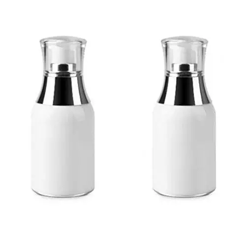 2 PCS Bouteilles à Pompe d'Aspiration en Acrylique Blanc Remplissage Vide pour Maquillage Crème Yeux Lotion Émulsion Produits d'Entretien Corporel Récipients de Voyage (50 ml / 1,7 oz) 2 PCS Bouteilles à Pompe d'Aspiration en Acrylique Blanc Remplissage Vide pour Maquillage Crème Yeux Lotion Émulsion Produits d'Entretien Corporel Récipients de Voyage (50 ml / 1,7 oz)