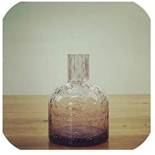 Chic European Natural Glass Storage Jar Bottle Scandinavian Nordic Elegant Desk Storage Bottle Organizer Flower Container Decor,1
