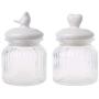 WAOving Nordic Ceramic Glass Candy Jars Sealed Cans Kitchen Food Storage Bottle Spices