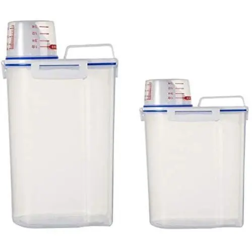 Nees Rice Storage Box Getreideschüttebehälter mit BPA-freiem Kunststoff + Dichtung + Messbecher + Ausgießbecher – Große Kapazität für Reis, ideal für Reisbackofen