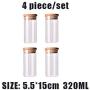 Glass Jars Sealed Cans with Cover Kitchen Food Storage Bottles Mason Spice Jars Candy Storage banks Tea Box Kitchen Storage Can,Z3 4pieces