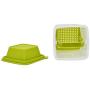 Pickle Storage Container with Strainer Insert, Food Saver (Green Lid) - by Home-X