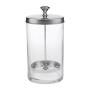 Baoblaze Clear Portable Barber Salon Manicurist Tool Sanitizing Disinfecting Glass Jar Durable - S