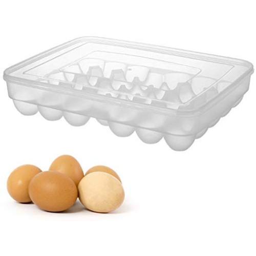 JUSTDOLIFE Egg Container Thickened Shock-proof 34-Grid Egg Holder Egg Storage Box