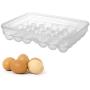 JUSTDOLIFE Egg Container Thickened Shock-proof 34-Grid Egg Holder Egg Storage Box