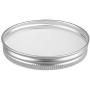 CHICTRY Stainless Steel Mason Jar Lids Rust Resistant Polished Storage Solid Caps with Silicone Sealing Lid Inserts Suitable for Mason Ball Canning Jar Silver 86mm