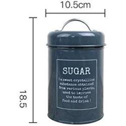 Metal Colorful Seal Jar Storage Tank Cover Steel Kitchen Classical Desktop Storage Bottle Case Home Coffee Sugar Tea Container,Dark 1