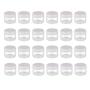 25PCS 15G/ML 0.17oz Clear Empty Refill Plastic Cosmetic Sample Packing Bottle Jar Pots Eyeshadow Makeup Eye Cream Lotion Loose Powder Holder Storage Container for Nails Gems Beads Jewelry(White Cap)