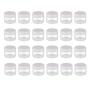 25PCS 15G/ML 0.17oz Clear Empty Refill Plastic Cosmetic Sample Packing Bottle Jar Pots Eyeshadow Makeup Eye Cream Lotion Loose Powder Holder Storage Container for Nails Gems Beads Jewelry(White Cap)