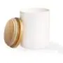 TNKML Food Storage Jar Ceramic Food Storage Jar With Airtight Seal Bamboo Lid Modern Design White Ceramic Food Storage Canister 300Ml TNKML Food Storage Jar Ceramic Food Storage Jar With Airtight Seal Bamboo Lid Modern Design White Ceramic Food Storage Canister 300Ml