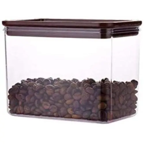 Kitchen Food Storage Jar Airtight Food Storage Food Storage Containers, Kitchen Storage Tanks Tea Coffee Beans Seals Moisture-proof Square Sealed Cans (Size : Pack of 2)