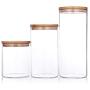 Clear Glass Food Storage Containers Grain Dried Fruit Sealed Box Snack Sugar Jar,1Pc M