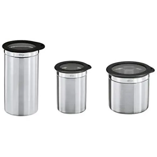 Ensemble de 3 Boîtes de Rangement Café avec Couvercle Silicone – Diamètre des Boîtes : 8cm et 12cm, Dimensions 20x10cm Ensemble de 3 Boîtes de Rangement Café avec Couvercle Silicone – Diamètre des Boîtes : 8cm et 12cm, Dimensions 20x10cm