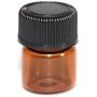 12Pcs 1Ml Mini Amber Glass Bottle Jar Essential Oil Bottle Orifice Brown Bottle Reducer & Cap Refillable Bottles Glass Vials,As Picture Shown