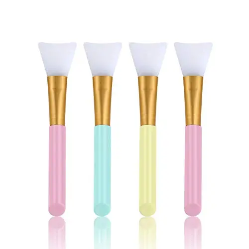 4 Pinceaux en Silicone, Flexibles, pour Application des Produits de Soin/Outil d'Application de Lotion Corporelle
