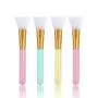 4 Pinceaux en Silicone, Flexibles, pour Application des Produits de Soin/Outil d'Application de Lotion Corporelle