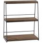 Japanese-style Desktop 3-tier Rack Cosmetics Storage Rack Kitchen Bottle Jar Finishing Rack Multifunctional Wooden Display Stand (Color : Black)