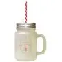 Soft Pink And They Lived Happily Ever After Frosted Glass Mason Jar With Straw Soft Pink And They Lived Happily Ever After Frosted Glass Mason Jar With Straw