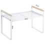 Kitchen Multi-Functional Organizer, Wooden Detachable Storage Organizer, Spice Rack for Storage of Spice Jars/Bedroom/Bathroom,White,M
