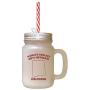 Maroon WorldS Coolest New Mexican Girlfriend NM Frosted Glass Mason Jar With Straw