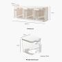 Seasoning Box Spice Rack 3 Grids Spoon Kitchen With Lid Container Seasoning Box Herb Spices Storage Condiment Jar Cooking With Handle Desktop