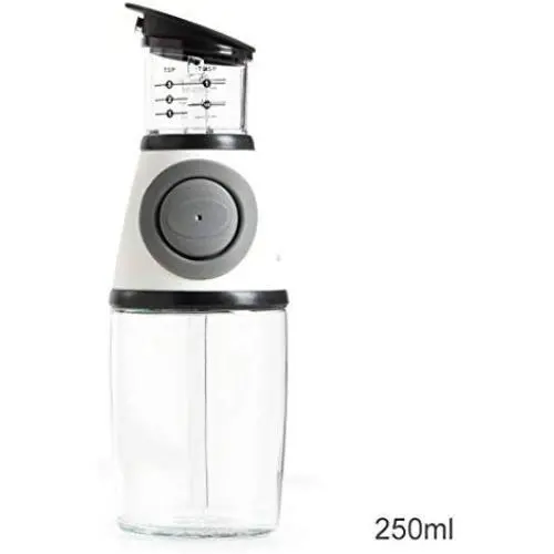 Bouteille à épices, pot de rangement pour condiments, distributeur d'huile étanche, bouteille en verre pour huile d'olive, vinaigre, sirop – distributeur en verre pour mesure d'huile et de vinaigre. Bouteille à épices, pot de rangement pour condiments, distributeur d'huile étanche, bouteille en verre pour huile d'olive, vinaigre, sirop – distributeur en verre pour mesure d'huile et de vinaigre.