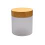 1PCS 250ML Matte PET Face Cream Bottles With Bamboo Cap - Plastic Make up Jar Case Cosmetic Storage Containers Compact(White)