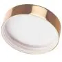 Cobalt Blue Thick Glass Straight Sided Jar with Gold Metal Overshell Lid - 4 oz / 120 ml (6 pack) + Spatulas