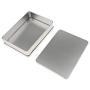 Injoyo 7.4 x 5.4 x 1.5 Inches Rectangular Empty Stainless Steel Tin Box Container for Home Storage