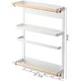 Decdeal Magnetic Refrigerator Storage Organizer Refrigerator Side Shelf Spice Jars Rack Kitchen Storage Seasoning Jars Organizer Refrigerator Shelf Storage