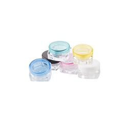 50PCS 3Gram/ML Empty Plastic Travel Refillable Cosmetic Eye Cream Ointment Lipstick Eyeshadow Sample Packaging Bottle Jar Pot Box Case Container Holder (Pink)