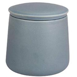 Classic Matte Pure Color Ceramic Sugar Bowl Large Capacity Salt Pot Pepper Storage Jar Seasoning Pot Container Spice Condiment Box with Lid for Kitchen(Green)