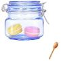 XSWZAQ Piggy Bank Kitchen European Glass Bottle Jar Honey Pot Closed Separated Sealed Jar Jam Cereal Container (Size : 500ml)