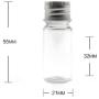 12Pcs 10ml/20ml Empty Refillable Clear Plastic Bottle with Aluminum Screw Cap Travel Small Container (10 ML)