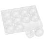 HEALLILY 1 PC 12 Grids Storage Box Set Kit Desktop Transparent Dustproof Container Organizer Medicine Jewelry Holder Display Case