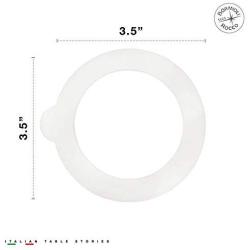 Bormioli Rocco Jar Replacement Gaskets (Set of 6): 3.5’’ Diameter Fido Jar Compatible, Food Grade Rubber, Leakproof Sealing Rings for Standard Sized Mouth Canning and Storage Containers