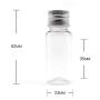 12PCS 0.5oz 15ml Empty Clear Plastic Small Tube Bottle Containers With Aluminum Screw Cap For Essential Oils Powders Creams Makeup Moisture Lotion Travel ​