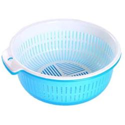 Wesoky Multi functional Double Layer Detachable Draining Basket Kitchen Storage Colanders