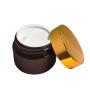 Cosmetic Container Portable Travel Cream Jar Empty Amber Glass Bottle, 6 Pcs 30 ml Refillable Container Brown Glass Jar, Lid and Lining Transparent Jar for Cosmetic Cream Lotion Essential Oil