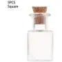 Glass Jars Bottles With Cork Stoppers 5Pcs/Pack Mini Glass Cork Bottles Empty Sample Jars Wishing Bottle Wedding Home Decoration Pendants Cork Stopper Storage Vial