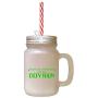 Green Know Your Limitations And Then Defy Them Frosted Glass Mason Jar With Straw