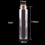 24 Stück 10 ml 15 ml 20 ml 25 ml 30 ml Niedrige Glaskaraffen mit Korkstopfen, leere Gewürzkaraffen, Glasbehälter für DIY-Basteln und Glasflaschen