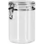 Oggi Clear Acrylic Canister with Locking Clamp,Capacity; 400ml, 550m, 750ml, 950ml Oggi Clear Acrylic Canister with Locking Clamp,Capacity; 400ml, 550m, 750ml, 950ml